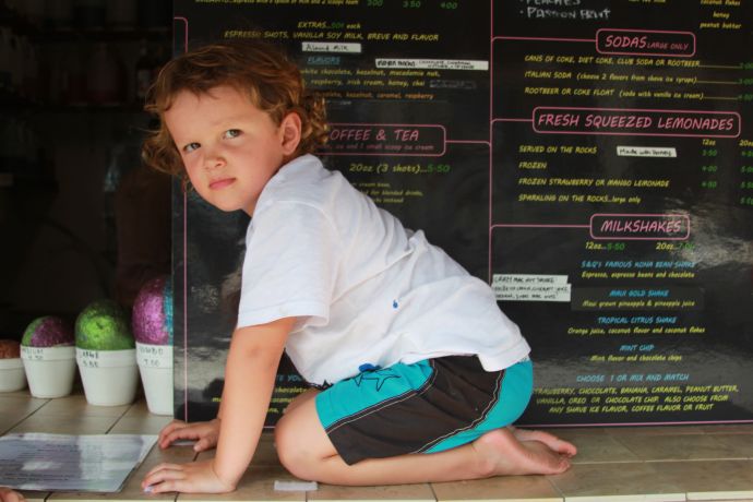 Heath putting in his order.