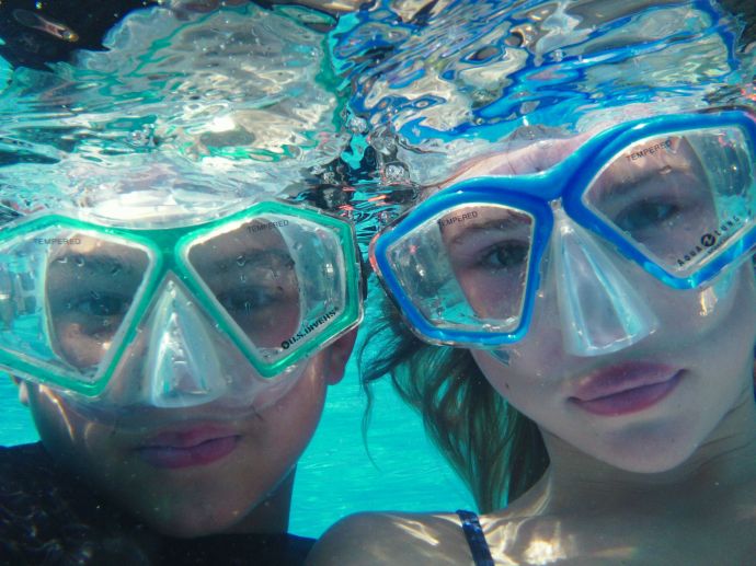 Cody and Clara Snorkeling