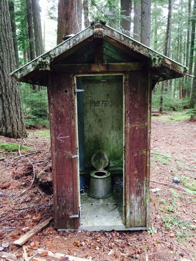 Scariest outhouse I've ever seen. 
